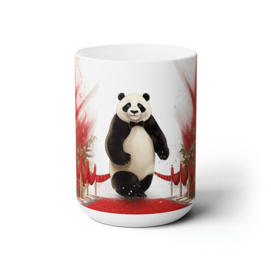 Panda-monium: A Glamorous Panda Ceramic Mug