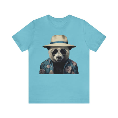 Panda Print Tee with Panda Wearing Sunglasses