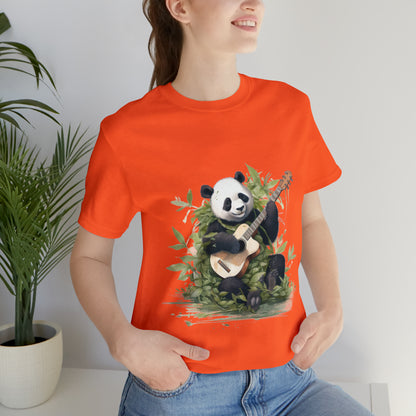 Panda Serenade: A Unisex Jersey Short Sleeve Tee