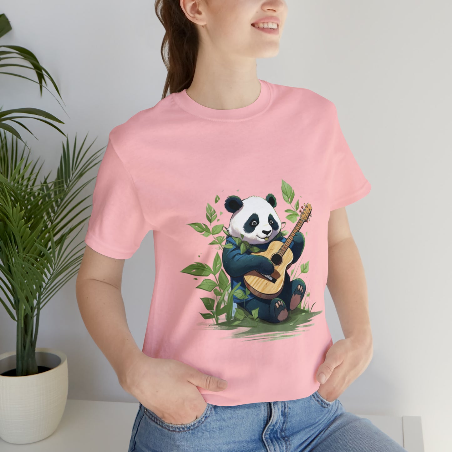 Panda Serenade: Unisex Jersey Short Sleeve Tee