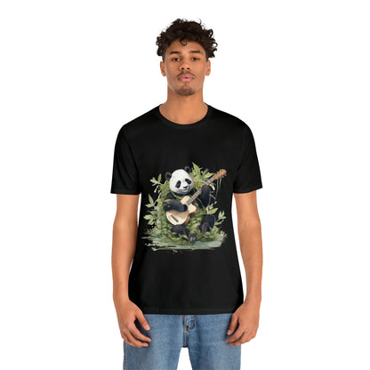 Panda Serenade: A Unisex Jersey Short Sleeve Tee