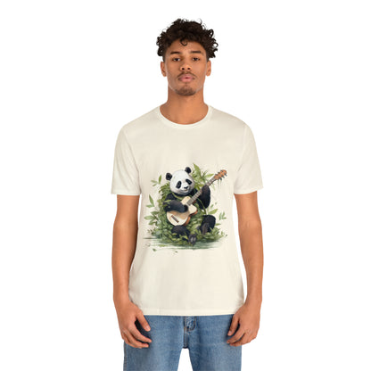 Panda Serenade: A Unisex Jersey Short Sleeve Tee