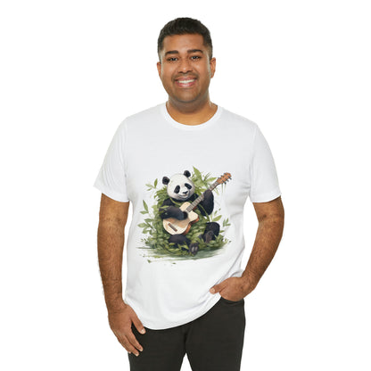 Panda Serenade: A Unisex Jersey Short Sleeve Tee