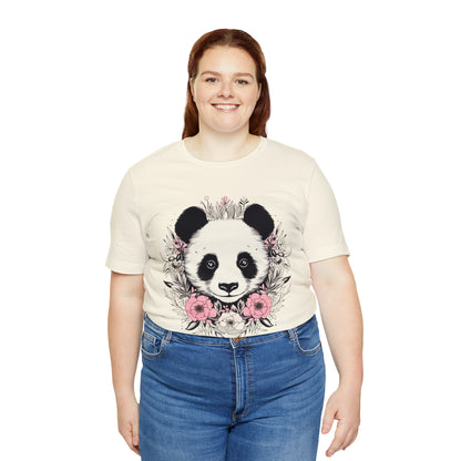 Panda Bear Tee with Floral Print