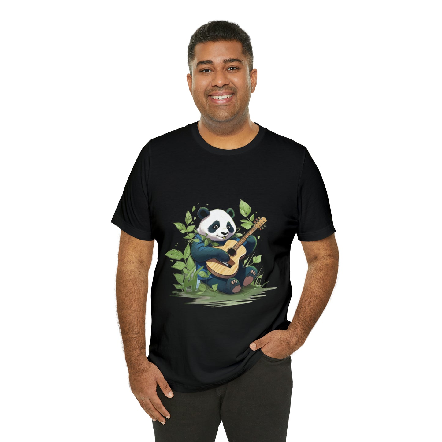 Panda Serenade: Unisex Jersey Short Sleeve Tee