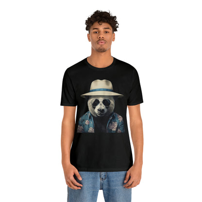 Panda Print Tee with Panda Wearing Sunglasses