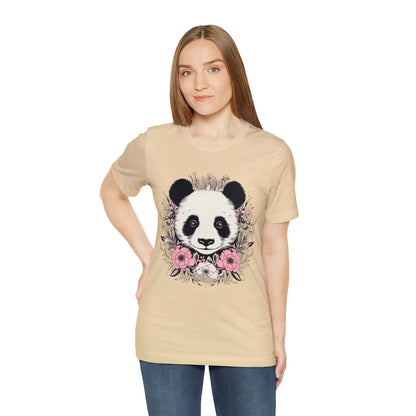 Panda Bear Tee with Floral Print