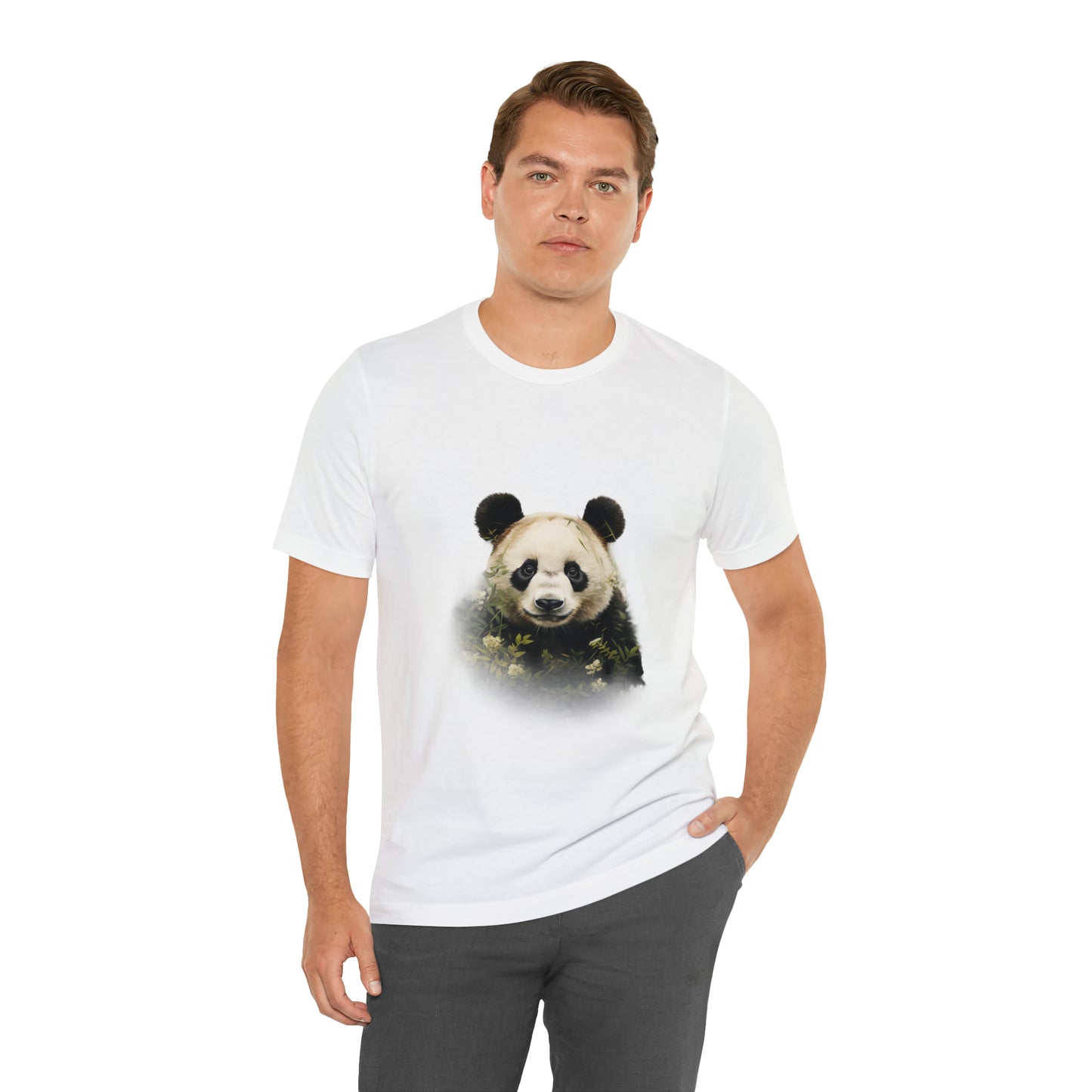 Panda Print Tee with Artistic Touch