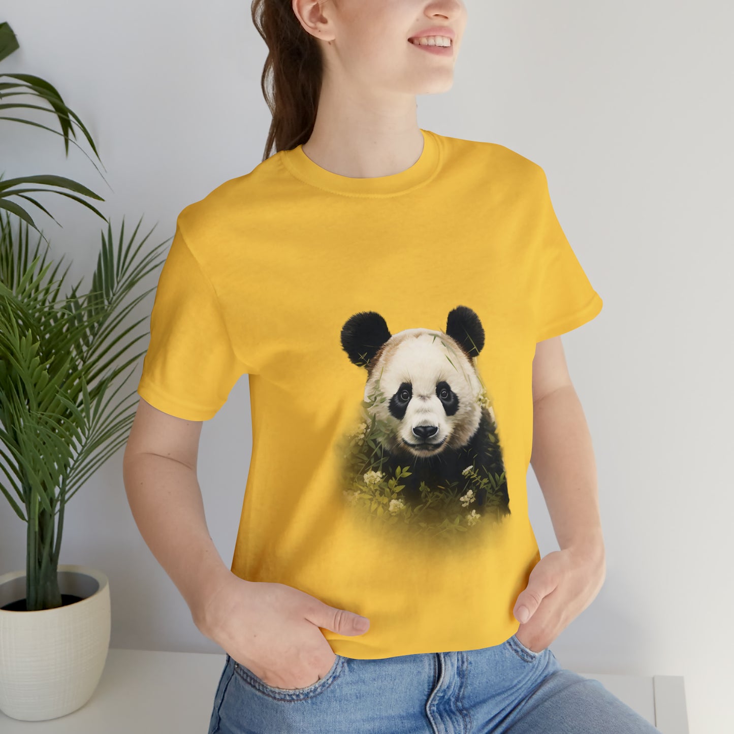 Panda Print Tee with Artistic Touch