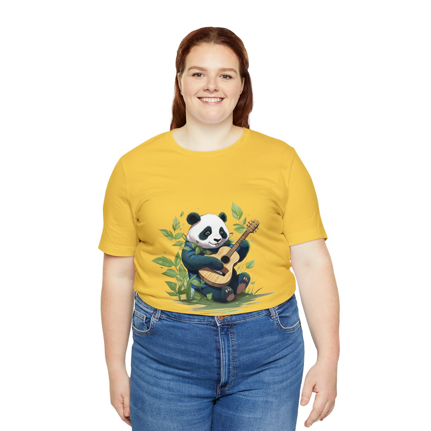 Panda Serenade: Unisex Jersey Short Sleeve Tee