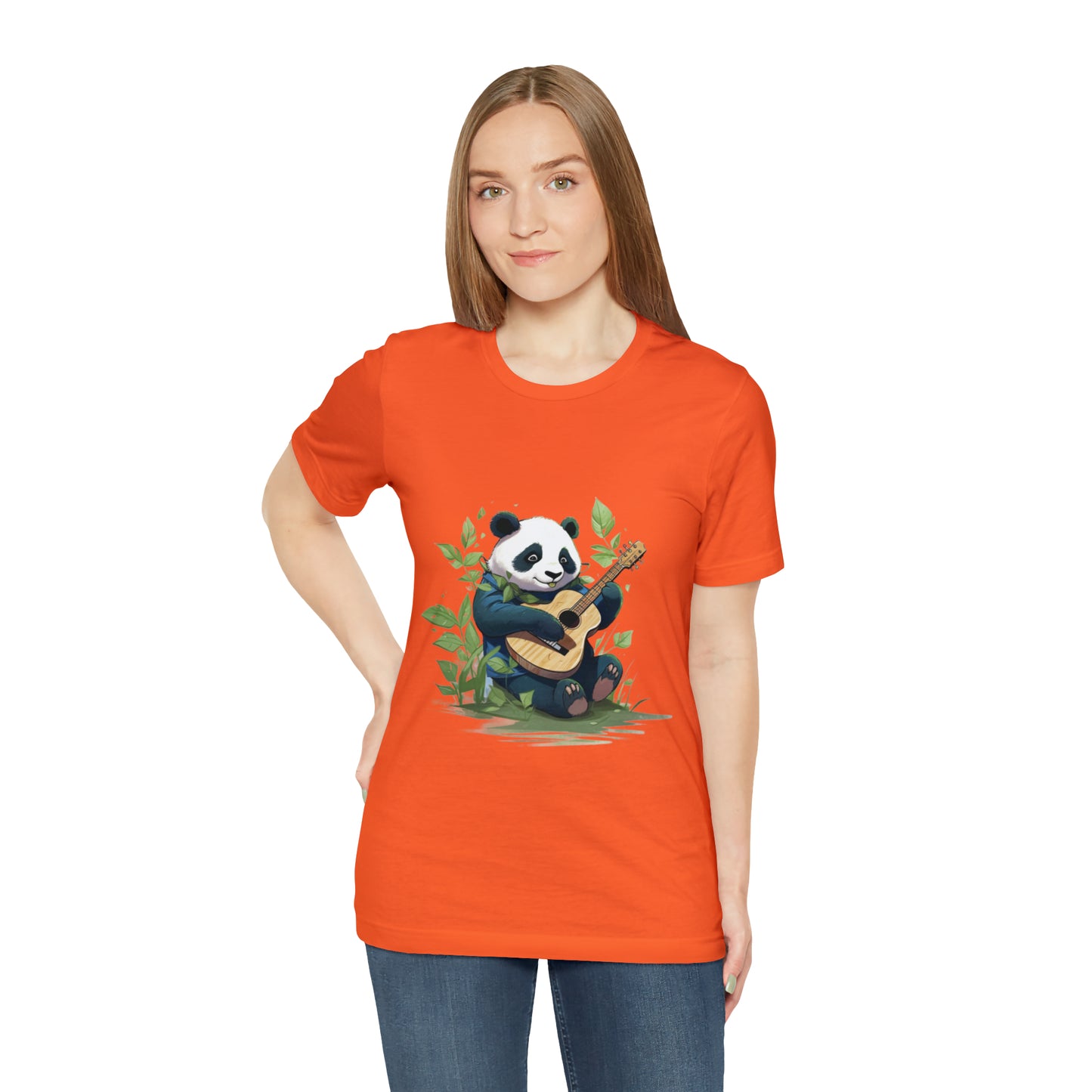 Panda Serenade: Unisex Jersey Short Sleeve Tee