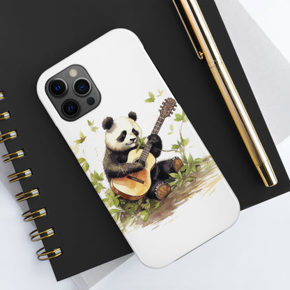 Panda Serenade: Tough Phone Cases with a Romantic Panda Print
