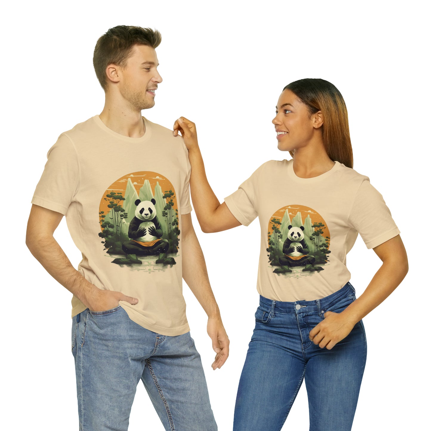 Panda Poses: The Unisex Jersey Short Sleeve Tee