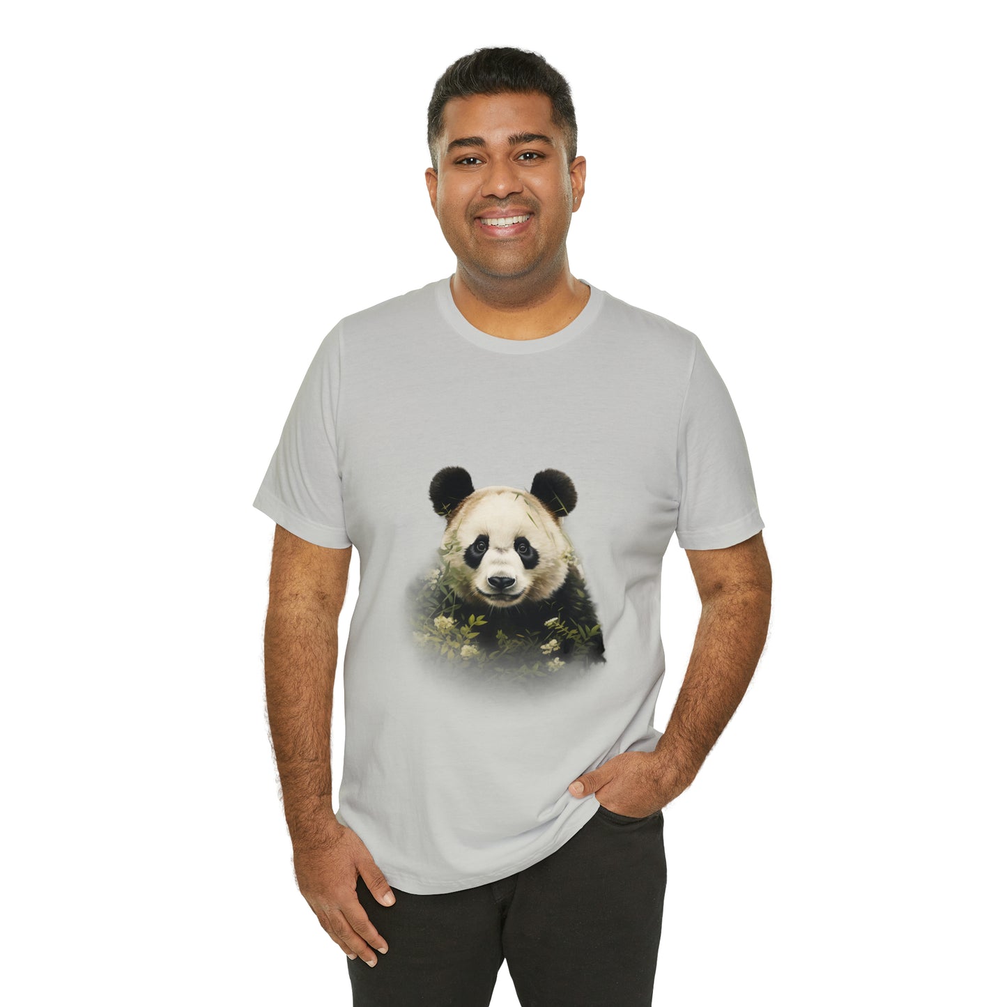 Panda Print Tee with Artistic Touch