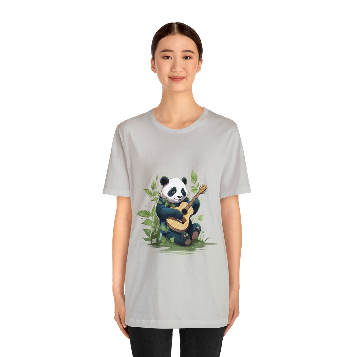 Panda Serenade: Unisex Jersey Short Sleeve Tee