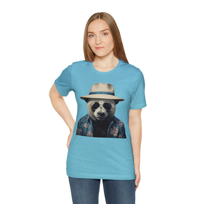 Panda Print Tee with Panda Wearing Sunglasses