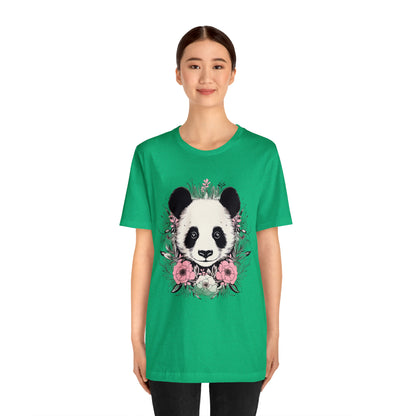 Panda Bear Tee with Floral Print