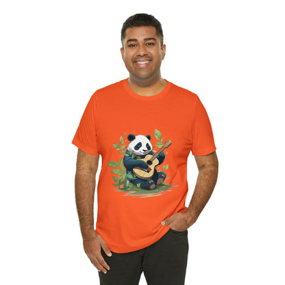 Panda Serenade: Unisex Jersey Short Sleeve Tee