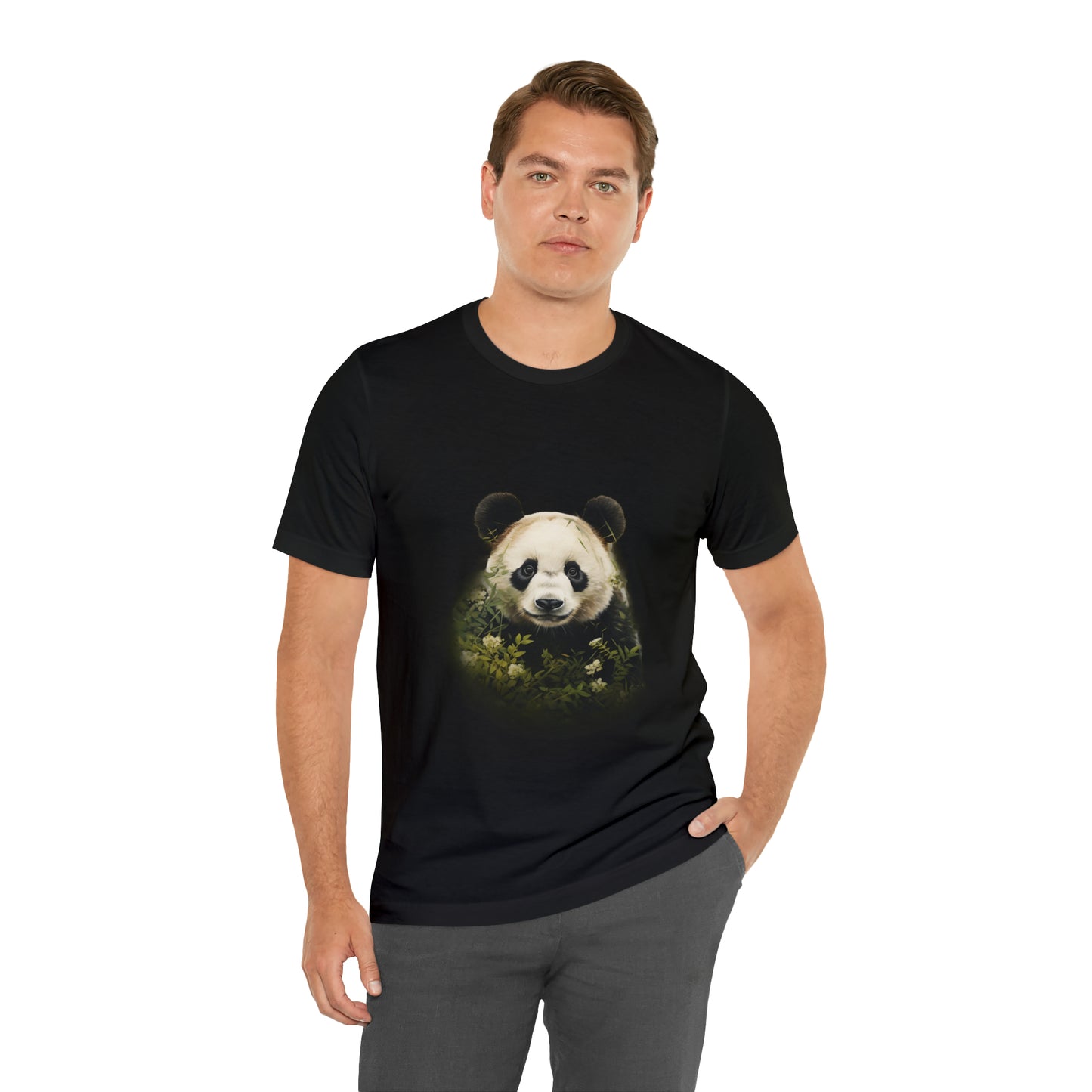 Panda Print Tee with Artistic Touch