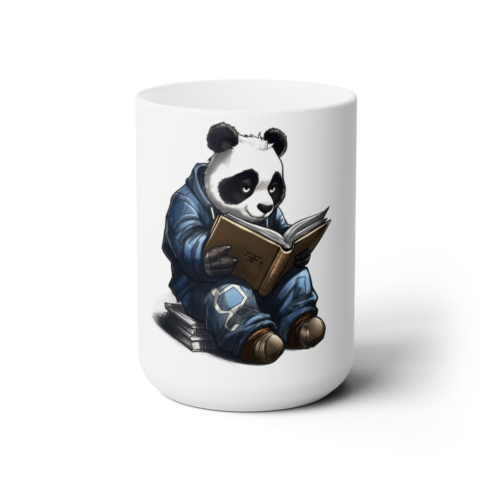 Studious Comic Panda - 15oz Ceramic Mug – PunnyPanda
