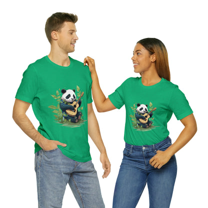 Panda Serenade: Unisex Jersey Short Sleeve Tee