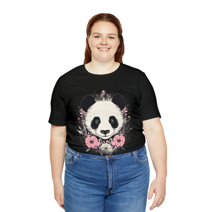 Panda Bear Tee with Floral Print