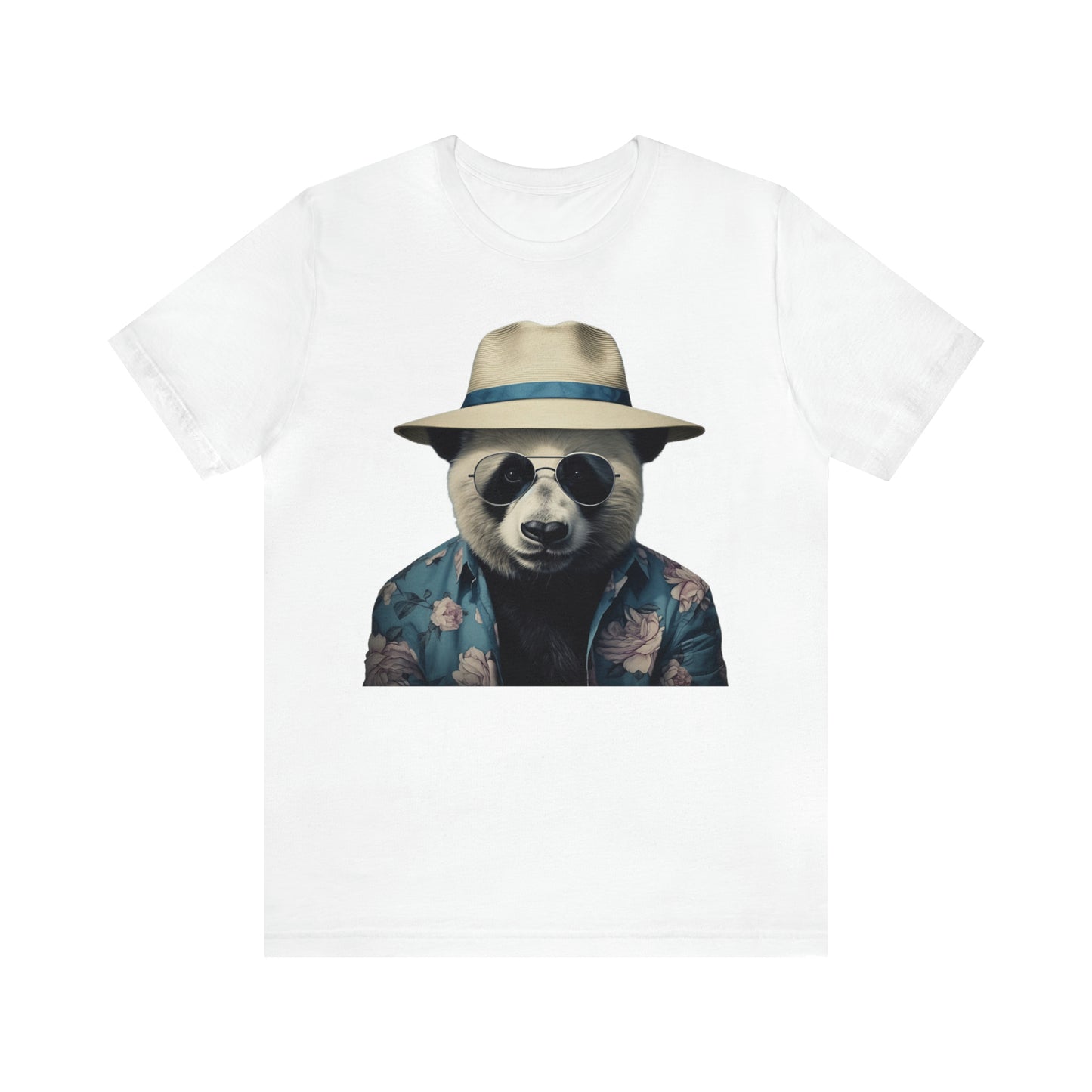 Panda Print Tee with Panda Wearing Sunglasses