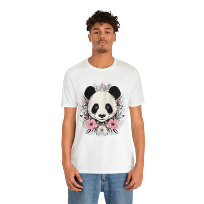 Panda Bear Tee with Floral Print