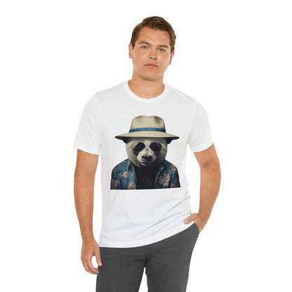 Panda Print Tee with Panda Wearing Sunglasses