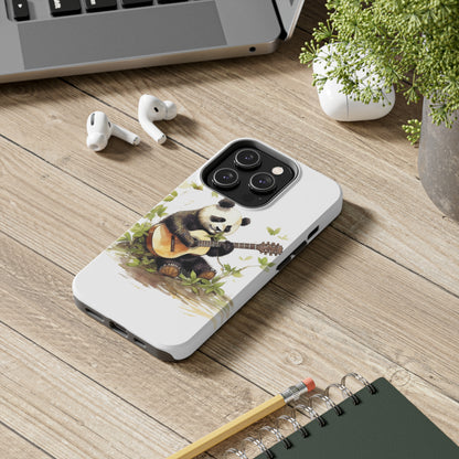 Panda Serenade: Tough Phone Cases with a Romantic Panda Print