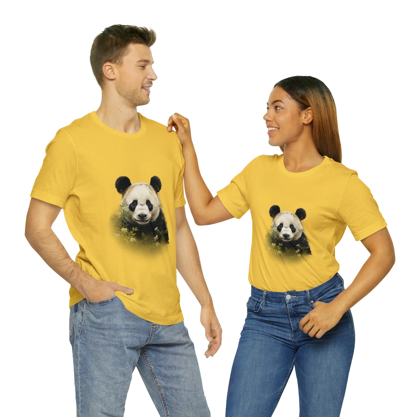 Panda Print Tee with Artistic Touch