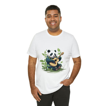 Panda Serenade: Unisex Jersey Short Sleeve Tee