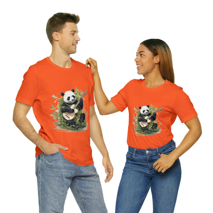 Panda Serenade: A Unisex Jersey Short Sleeve Tee