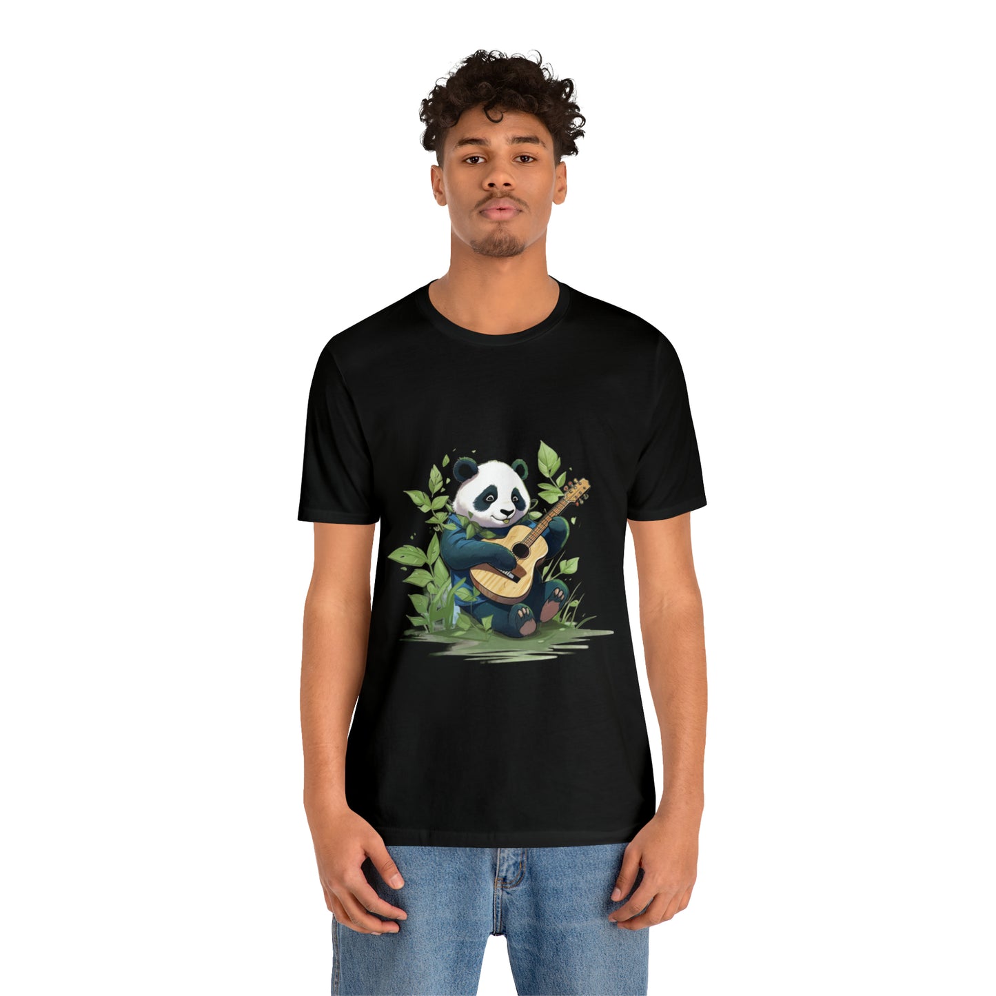 Panda Serenade: Unisex Jersey Short Sleeve Tee