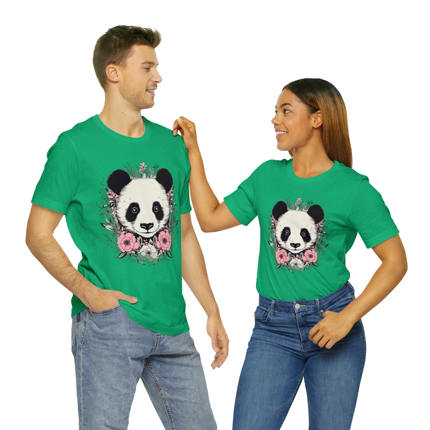 Panda Bear Tee with Floral Print