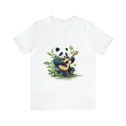 Panda Serenade: Unisex Jersey Short Sleeve Tee