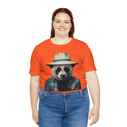 Panda Print Tee with Panda Wearing Sunglasses