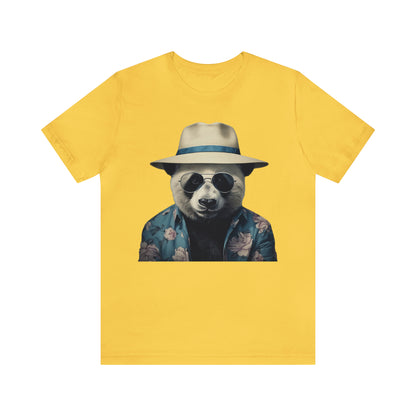 Panda Print Tee with Panda Wearing Sunglasses