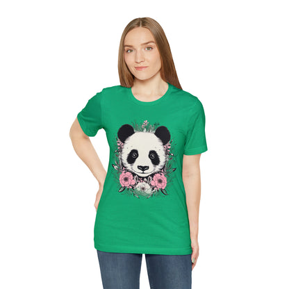 Panda Bear Tee with Floral Print