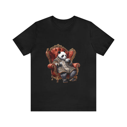 "Fancy Panda Tea Time" Unisex Jersey Short Sleeve Tee