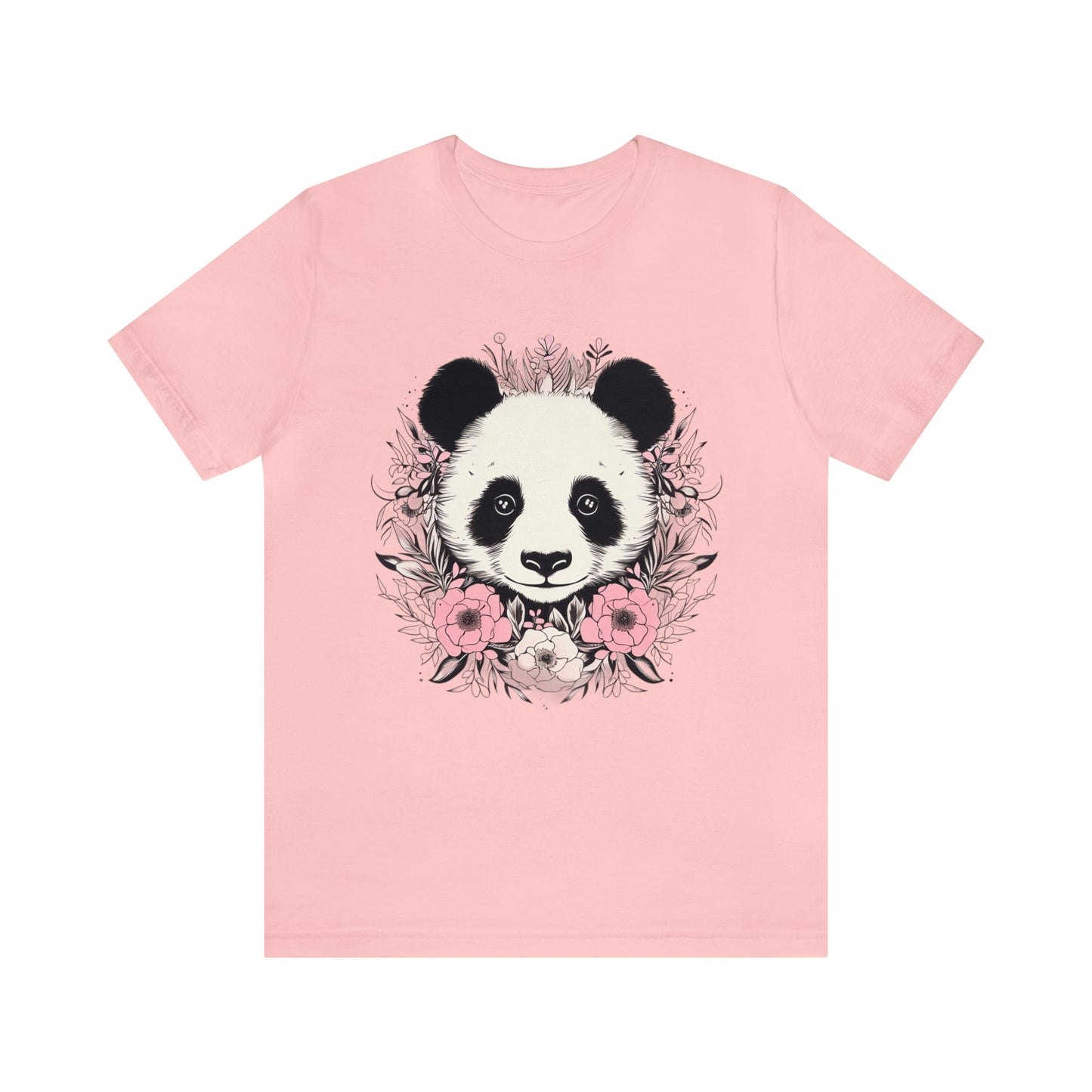 Panda Bear Tee with Floral Print