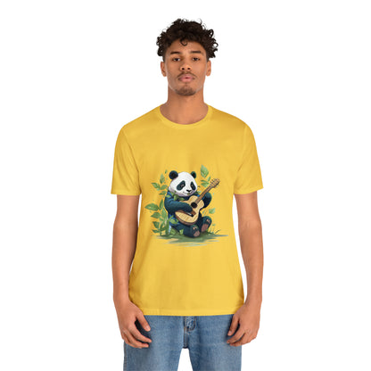 Panda Serenade: Unisex Jersey Short Sleeve Tee