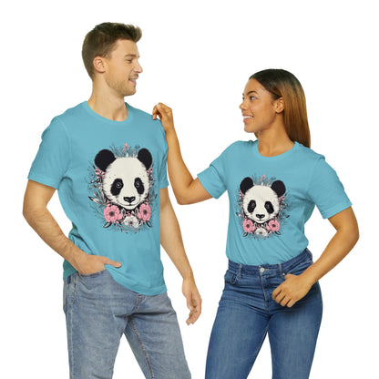 Panda Bear Tee with Floral Print