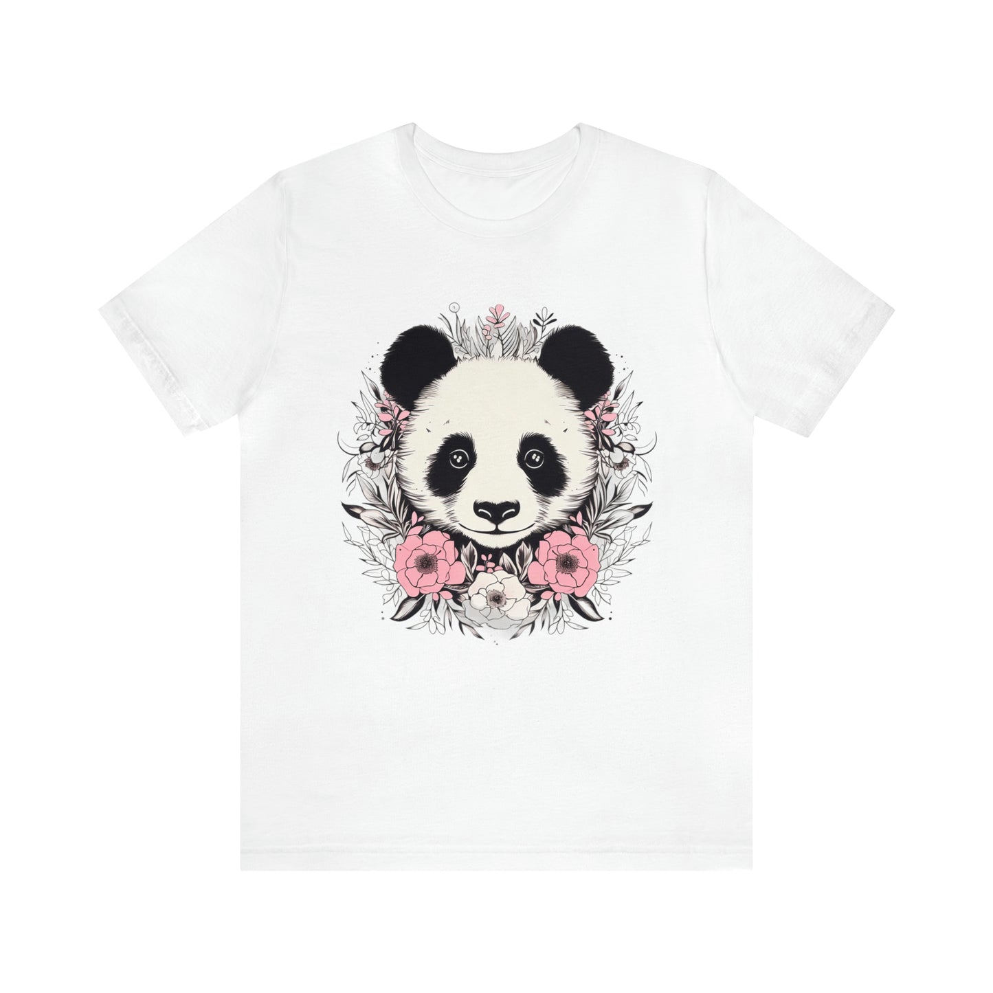 Panda Bear Tee with Floral Print