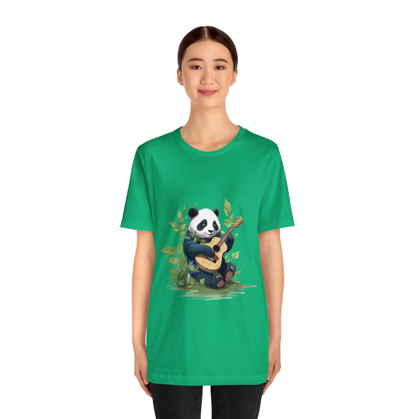 Panda Serenade: Unisex Jersey Short Sleeve Tee