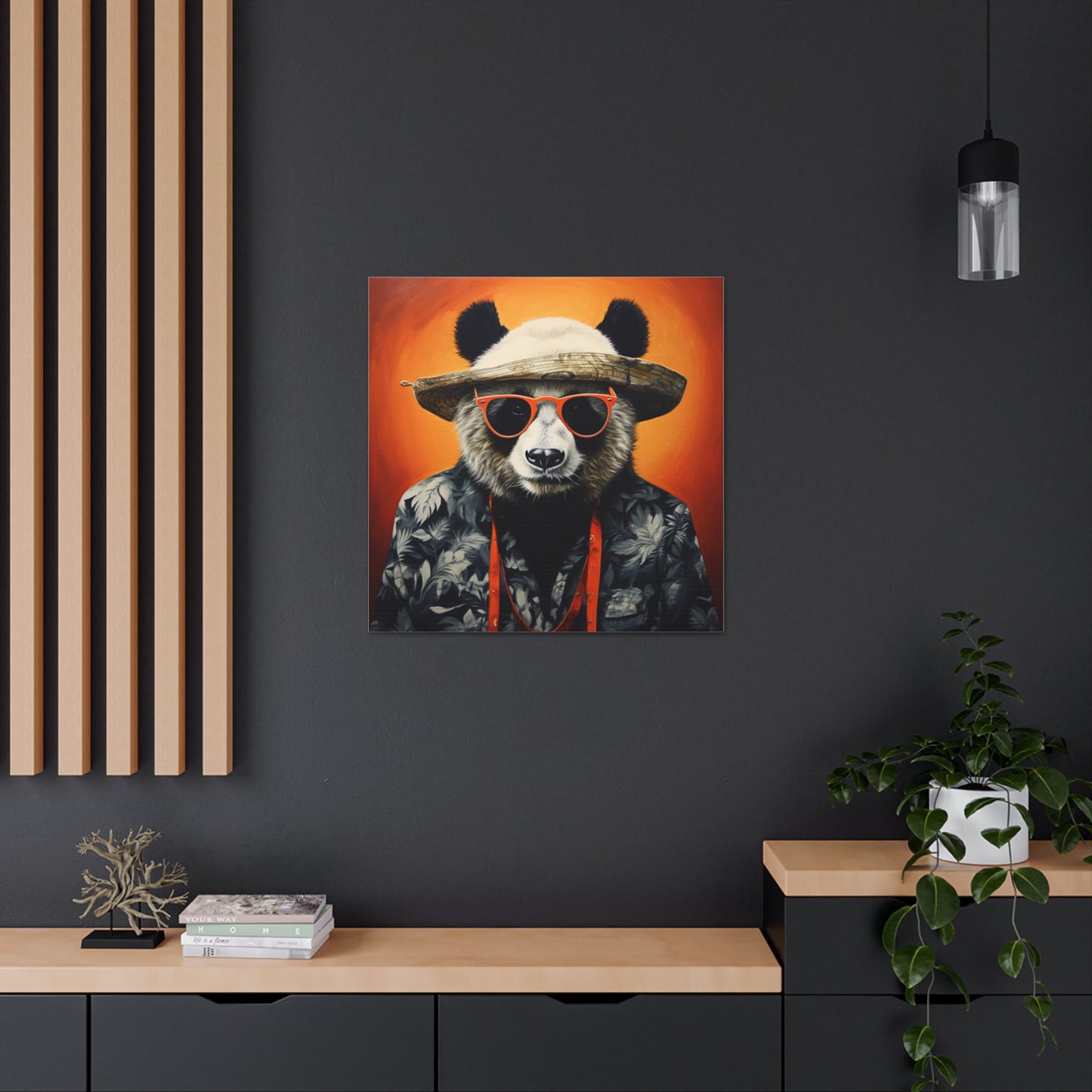 Panda Print with Panda Wearing Sunglasses