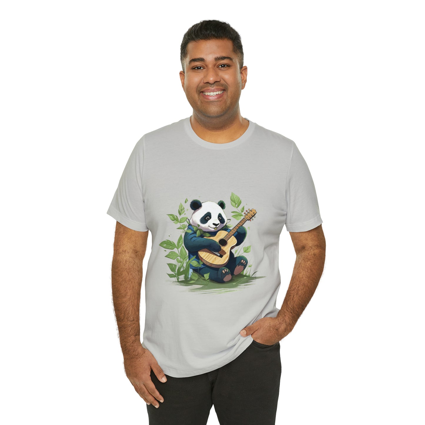 Panda Serenade: Unisex Jersey Short Sleeve Tee