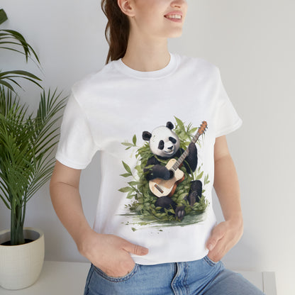 Panda Serenade: A Unisex Jersey Short Sleeve Tee