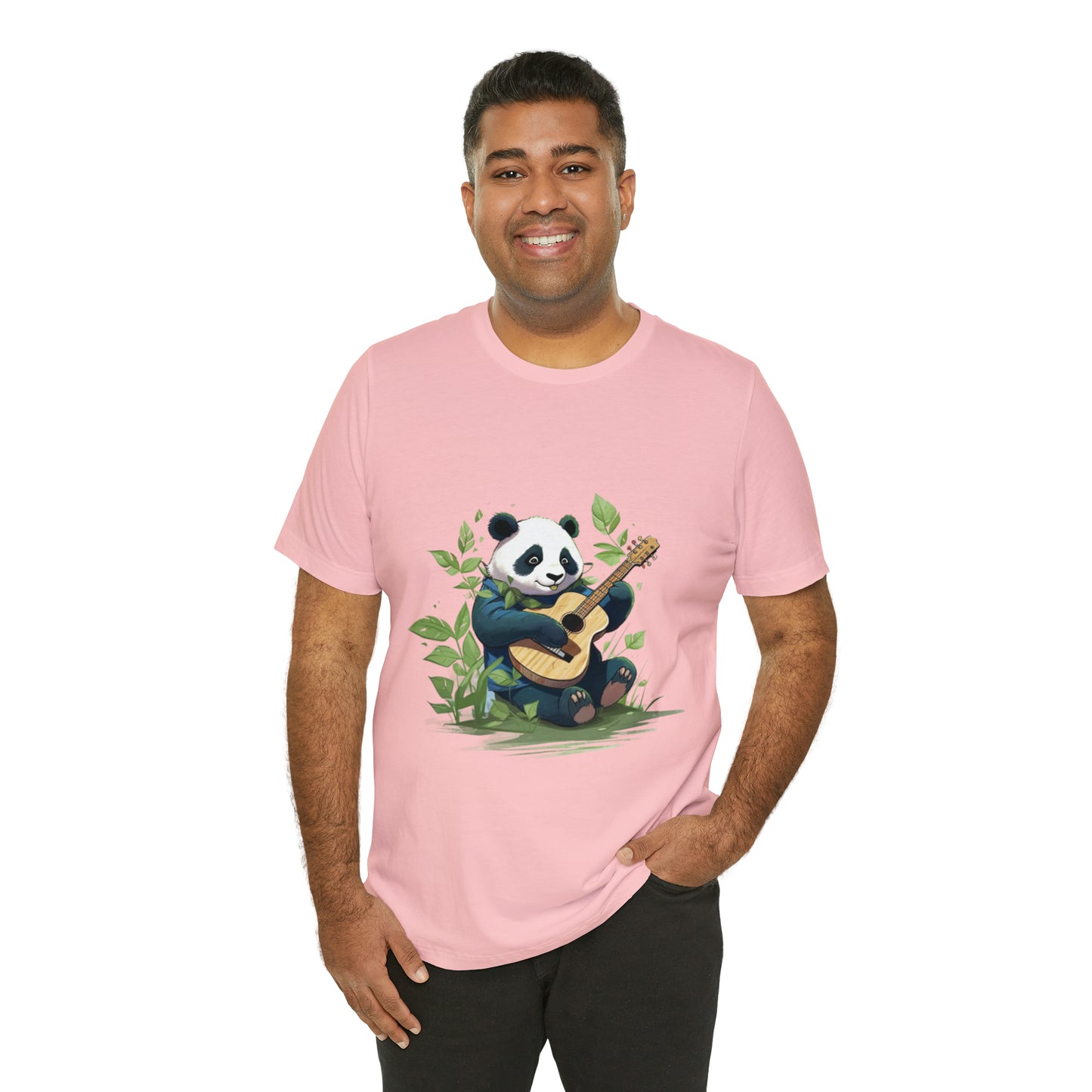 Panda Serenade: Unisex Jersey Short Sleeve Tee