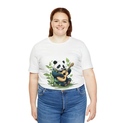 Panda Serenade: Unisex Jersey Short Sleeve Tee